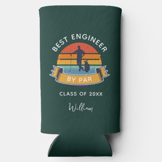 2025年最高の卒業ゴルフ愛好家によるエンジニアバイパー スリム缶クーラー (裏面)