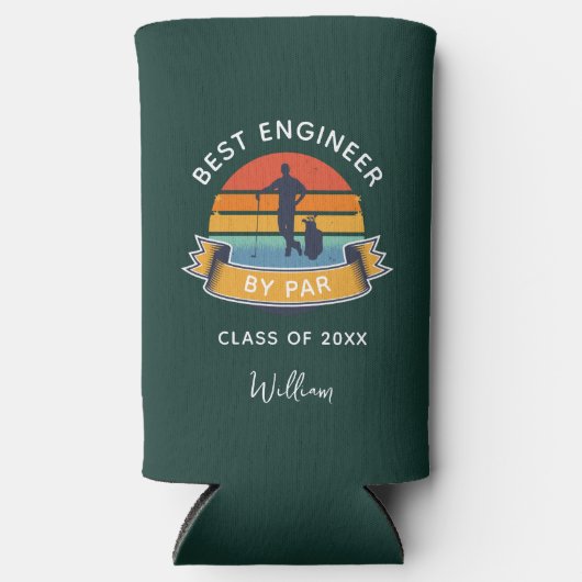 2025年最高の卒業ゴルフ愛好家によるエンジニアバイパー スリム缶クーラー (正面)