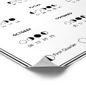 2025年月の相 ルナサイクル ミニマルカレンダー ポスター (角)