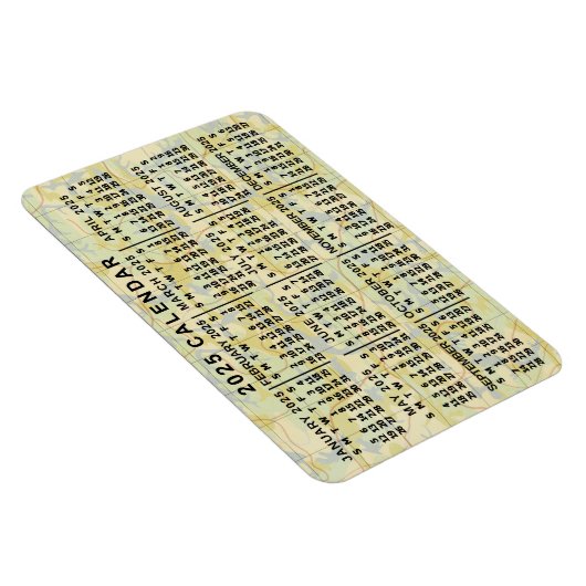 2025年月次カレンダーアンティークマップ大プリント マグネット (右側)