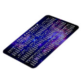 2025年月次カレンダー星雲 マグネット (左側)