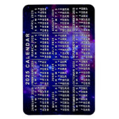 2025年月次カレンダー星雲 マグネット (縦)