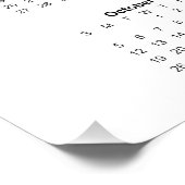 2025年月次カレンダー正方形すべて目的 ポスター (コーナー)