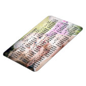 2025年月次カレンダー黒い追加カスタム写真 マグネット (左側)