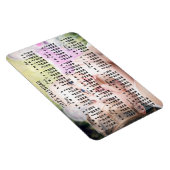 2025年月次カレンダー黒い追加カスタム写真 マグネット (右側)