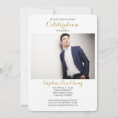 2025年木炭卒業写真招待状 招待状 (裏面)