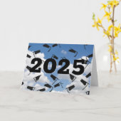 2025年機上卒業帽子 カード (黄色い花)