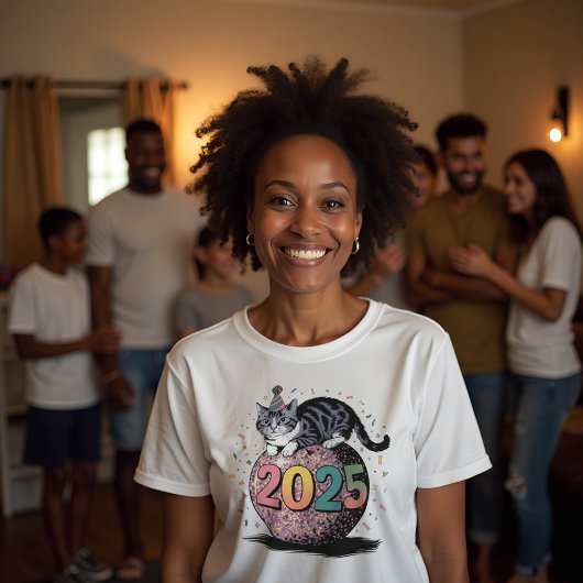 2025年正月お祝い猫ソフトスユニセックスタイル Tシャツ