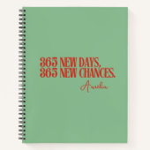 2025年正月の赤い引用文 ノートブック (正面)