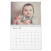 2025年正月シンプル数々の3モダン写真コラージュ カレンダー (2月 2027)