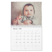 2025年正月シンプル数々の3モダン写真コラージュ カレンダー (2月 2026)