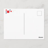 2025年正月中国の赤い折り紙ヘビ ポストカード (裏面)