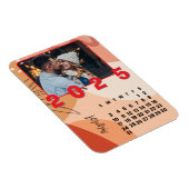 2025年正月威厳があるカレンダー家族の写真 マグネット (右側)