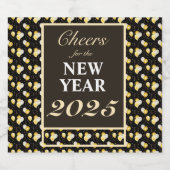 2025年正月用応援 スパークリングワインラベル (シングルラベル)