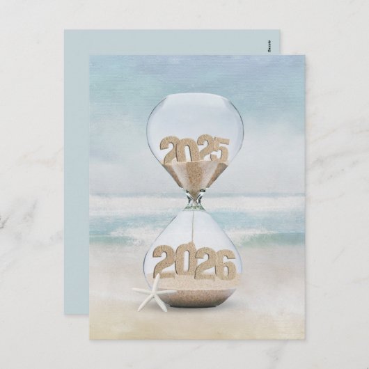 2025年正月砂時計ありがとう シーズンポストカード (正面/裏面)