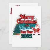 2025年正月:新しいグリーティングホリデーカード シーズンカード (正面/裏面)
