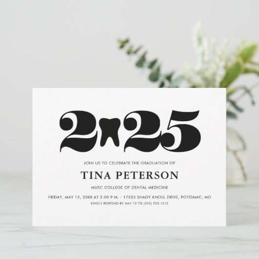 2025年歯科学校卒業 招待状 (スタンド正面)