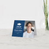 2025年海軍の卒業写真 サンキューカード (正面)