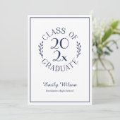 2025年海軍白人卒業パーティーのシックなクラス 招待状 (スタンド正面)