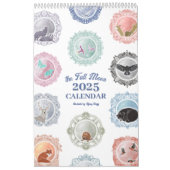 2025年満月の名作図解入りの、写真付きのカレンダー カレンダー (カバー)