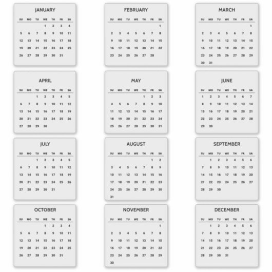 2025年澄ん月次カレンダー透明プランナー シール (正面)