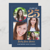 2025年版の大学院サークル青クラス 招待状 (正面/裏面)