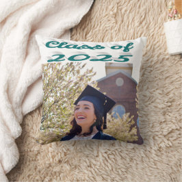 2025年版グリーンスクリプト卒業写真のクラス クッション