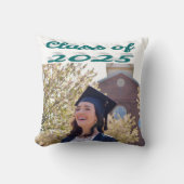 2025年版グリーンスクリプト卒業写真のクラス クッション (正面)