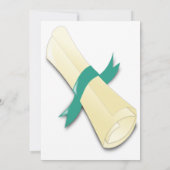 2025年版グリーンスクリプト卒業写真のクラス 招待状 (裏面)