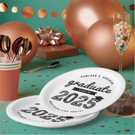 2025年版ブラックスケッチ卒業パーティー ペーパープレート