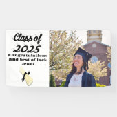 2025年版黒字卒業写真のクラス 横断幕 (横)