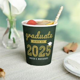 2025年版Chalkboardスケッチ卒業パーティーのクラス 紙コップ