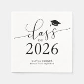 2025年白人卒業党のクラス スタンダードカクテルナプキン (正面)