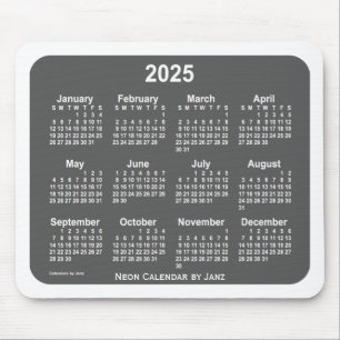 2025年白炭カレンダー(Janz著) マウスパッド