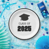 2025年白黒クラス ペーパープレート (パーティー)
