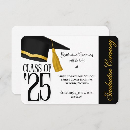 2025年白黒卒業 エンクロージャーカード (正面/裏面)