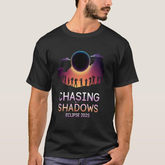 2025年皆既日食 スカイウォッチャー日食イベント Tシャツ (正面)