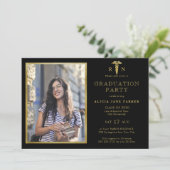 2025年看護学校卒業モダン写真 招待状 (スタンド正面)