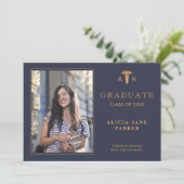 2025年看護学校卒業モダン写真 案内状 (スタンド正面)