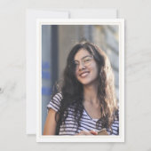 2025年看護学校 エレガントな看護師の写真 卒業 招待状 (裏面)