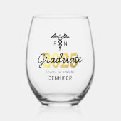 2025年看護学研究科 ステムなしワイングラス (正面)