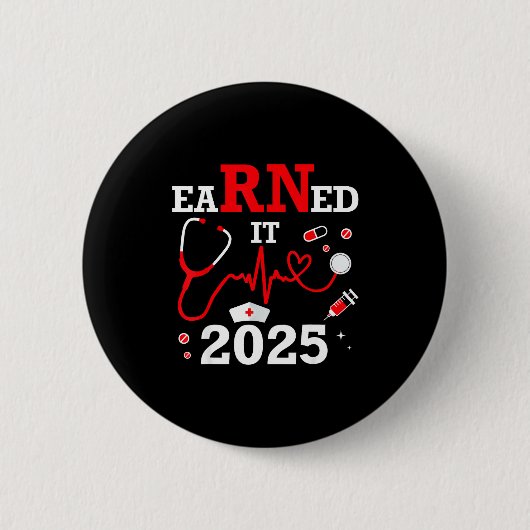2025年看護師卒業またはRN LPNクラス用 缶バッジ (正面)