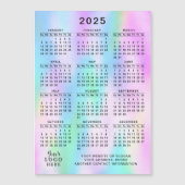 2025年磁気カレンダーホログラフィグラデーションーガーリー (正面)