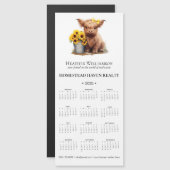 2025年磁気ハイランド牛ビジネスカレンダー (正面/裏面)