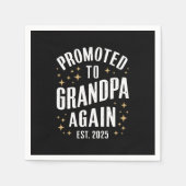 2025年祖父に昇進 スタンダードカクテルナプキン (正面)