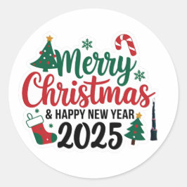 2025年祝初旬のステッカー ラウンドシール