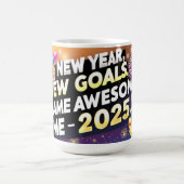 2025年祝新年、新ゴール、同素晴らし コーヒーマグカップ (中央)