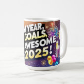 2025年祝新年、新ゴール、同素晴らし コーヒーマグカップ (正面右)