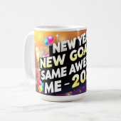 2025年祝新年、新ゴール、同素晴らし コーヒーマグカップ (正面左)