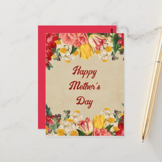 2025年祝母の日の花 ポストカード (正面/裏面インサイチュ)